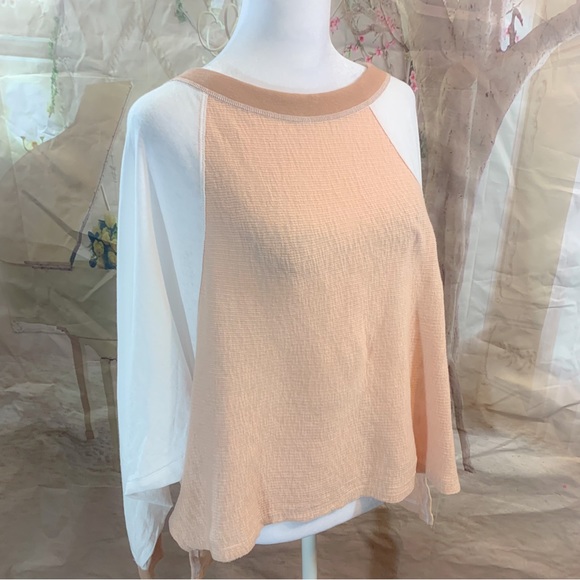 NEW Free People Game Time Tee In Peach - Picture 2 of 11